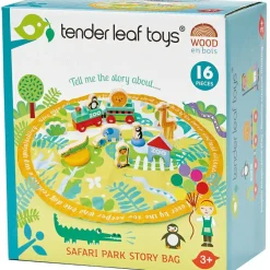 Figurines Parc safari dans un sac de rangement