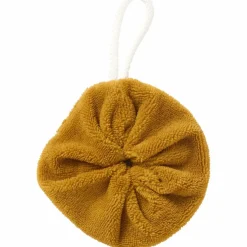 Fleur de douche enfant en éponge bambou havane