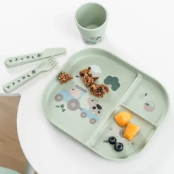 Foodie coffret repas ventouse Tiny farm Vert