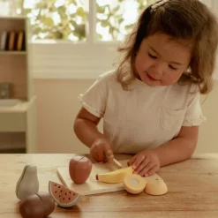 Fruits à découper en bois