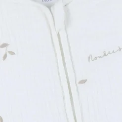 Gigoteuse blanche brodée en gaze de coton bio (50 cm)