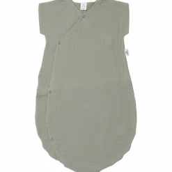 Gigoteuse d'été forme kimono double gaze vert de gris (18-36 mois)