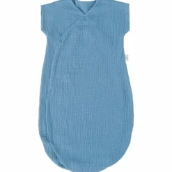 Gigoteuse d'été forme kimono double gaze pierre bleue (18-36 mois)