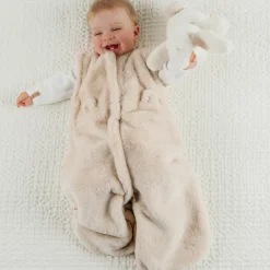 Gigoteuse en fausse fourrure beige (50 cm)