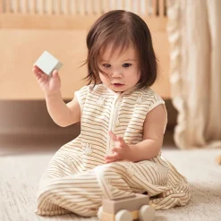 Gigoteuse gaze de coton Miffy Stripe Biscuit TOG 0,5 (6-18 mois)