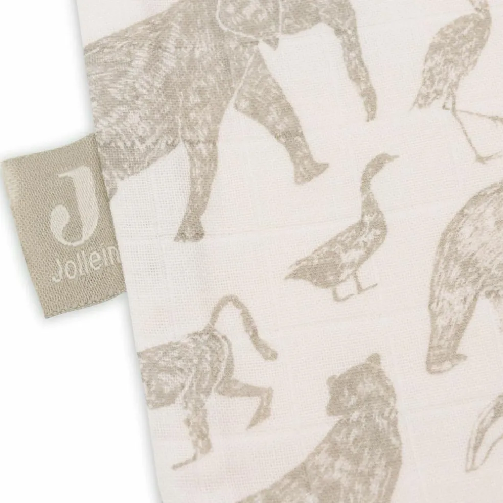 Gigoteuse légère en gaze de coton Animals Olive Green (6-18 mois)