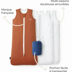 Gigoteuse réversible 4 saisons terra-coeurs 18-36 mois