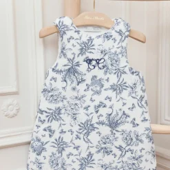 Gigoteuse Toile de Jouy bleu (3-9 mois)