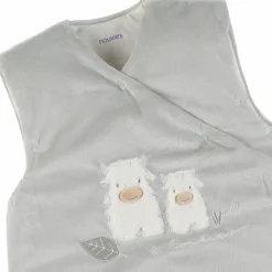 Gigoteuse vert sauge brodée en Veloudoux (100 cm)