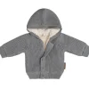 Gilet à capuche en teddy coton bio Soul gris (3 mois)