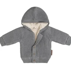 Gilet à capuche en teddy coton bio Soul gris (3 mois)