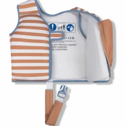 Gilet de natation Rayures brun (3-6 ans)