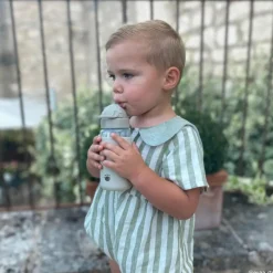 Gourde à paille Easy-grip Elphee sable (350 ml)