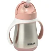 Gourde à paille en inox Old pink (250 ml)