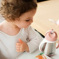 Gourde à paille en inox Old pink (250 ml)