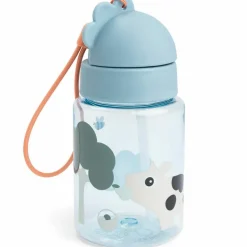 Gourde à paille Tiny farm Bleu