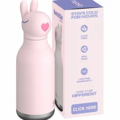 Gourde isotherme Bestie Lapin Rose (460 ml)