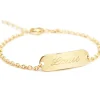Gourmette chaîne enfant personnalisée (plaqué or 18 carats)