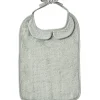 Grand bavoir Soft bambou et gaze de coton vert de gris