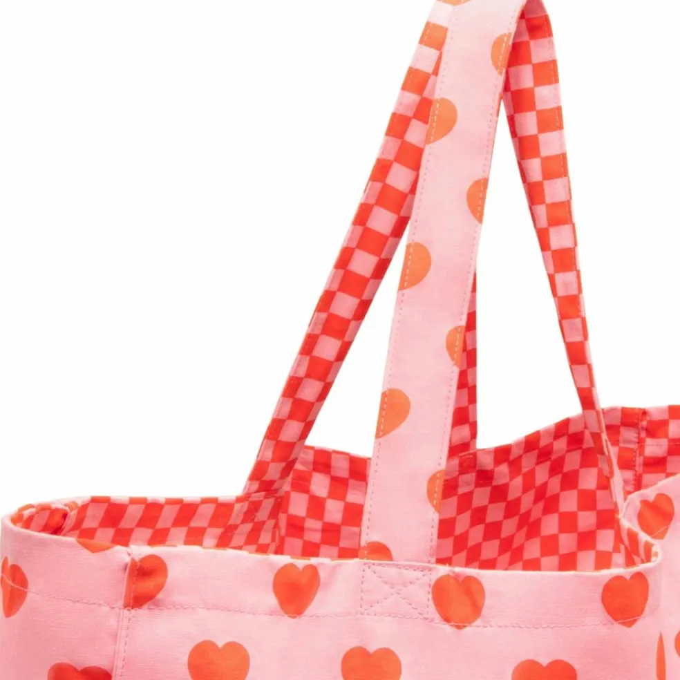 Grand cabas Rouge et Cœurs