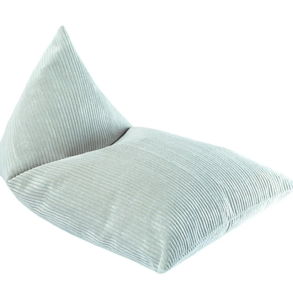 Grand pouf Peppermint Green velours côtelé