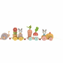 Grand train d'activités à tirer Trois petits lapins