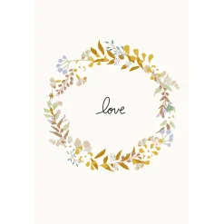 Grande affiche couronne de fleurs Love Liv (60 x 40 cm)