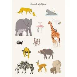 Grande affiche savane Animals of Africa (60 x 40 cm)