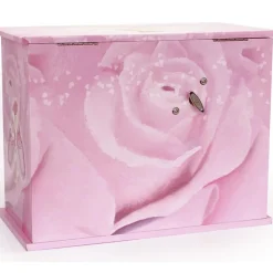 Grande boîte à bijoux musicale à tiroirs Ballerine rose