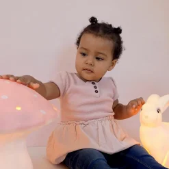 Grande lampe veilleuse champignon Rose