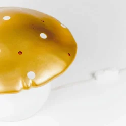 Grande lampe veilleuse champignon Doré