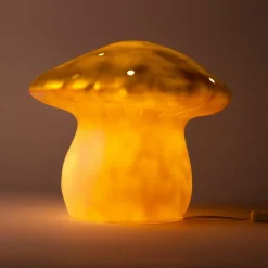 Grande lampe veilleuse champignon Doré