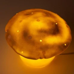 Grande lampe veilleuse champignon Doré