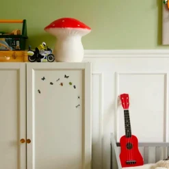 Grande lampe veilleuse champignon Rouge