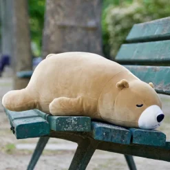 Grande peluche Nemu Nemu Cookie Ours brun (53 cm)