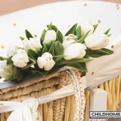 Habillage pour couffin pois dorés