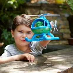 Hélicoptère bleu et vert