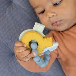 Hochet de dentition trousseau de clefs bleu