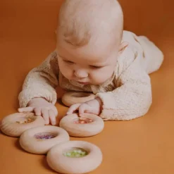 Hochet sensoriel Sensory Donut aubergines