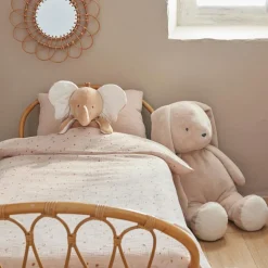 Housse couette en mousseline Bali, Moka & Snow (100x140 cm)