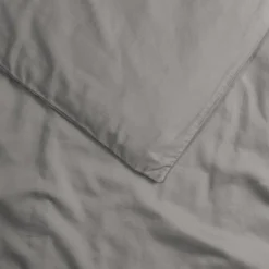 Housse de couette pur coton Gris tourterelle (100 x 140 cm)