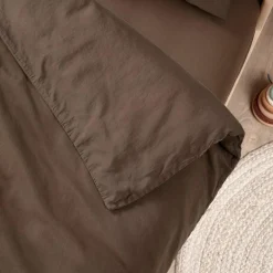 Housse de couette Satin Brun (100 x 140 cm)