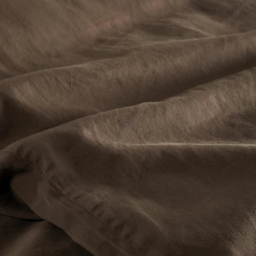 Housse de couette Satin Brun (75 x 120 cm)