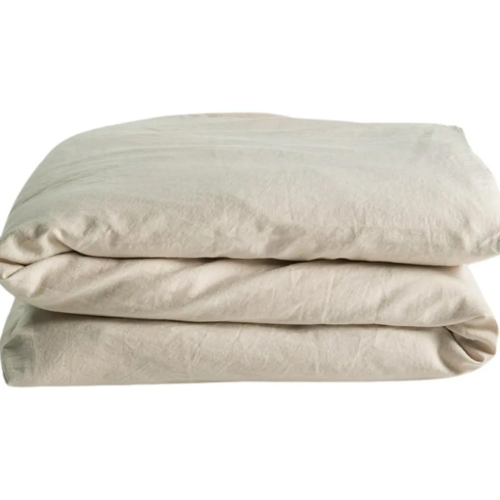 Housse de couette satin de coton bio Lin (100 x 140 cm)