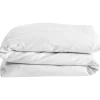 Housse de couette satin de coton bio Blanc craie (100 x 140 cm)