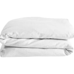 Housse de couette satin de coton bio Blanc craie (100 x 140 cm)