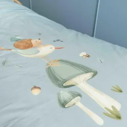 Housse de couette+oreiller lit bébé Denim Blue (100 x 140 cm)