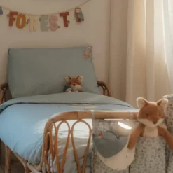 Housse de couette+oreiller lit bébé Denim Blue (100 x 140 cm)