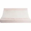 Housse de matelas à langer Happiness Vieux rose-Ecru (45 x 70 cm)
