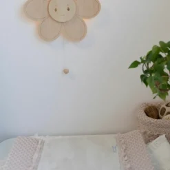 Housse de matelas à langer Happiness Vieux rose-Ecru (45 x 70 cm)